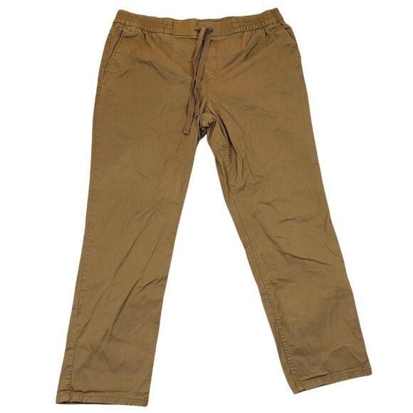 Old Navy Women's Casual Pants Size 12 Brown Drawstring Pull On Straight Travel - Picture 1 of 10